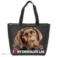 I Love My Chocolate Lab Tote Bag thumb 0