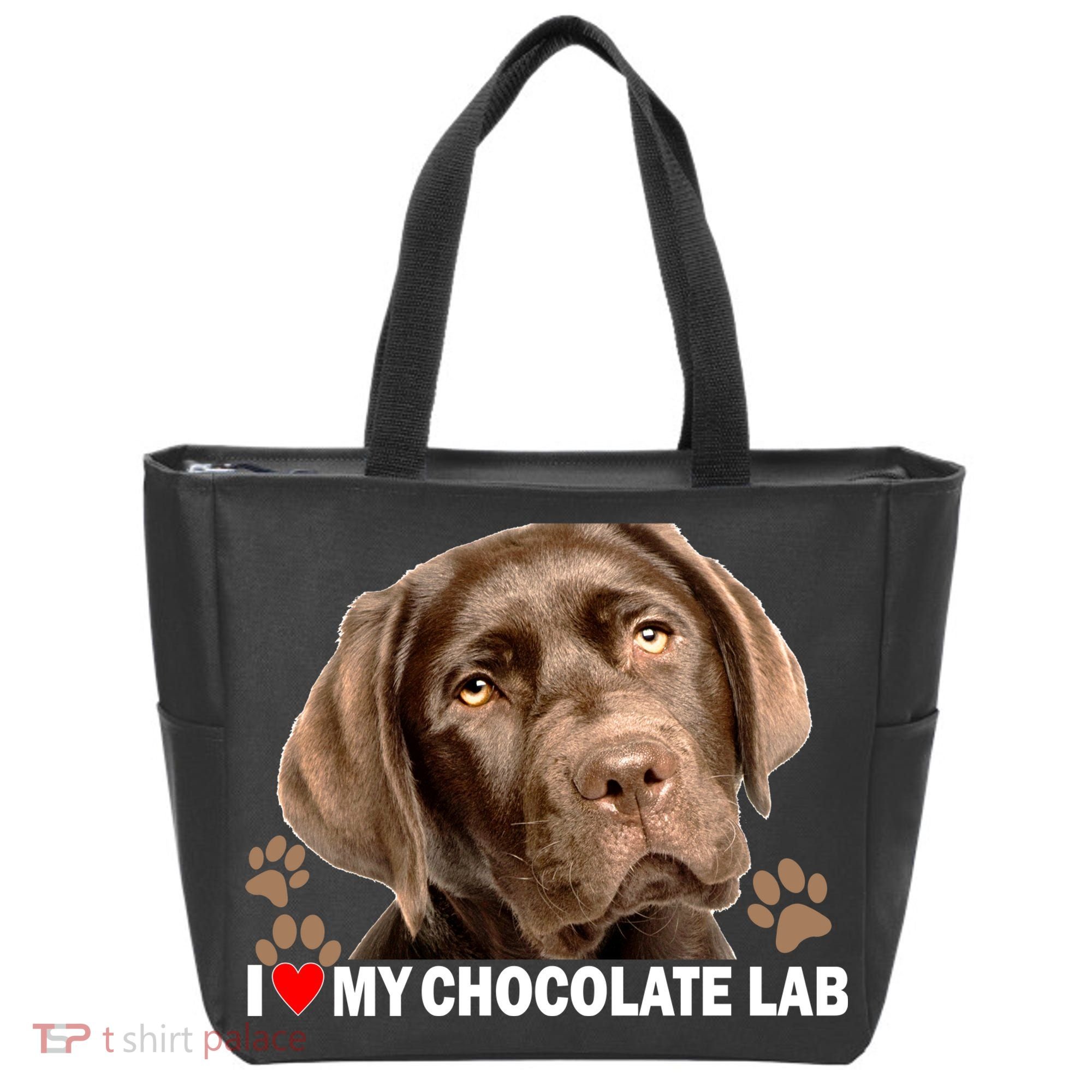 I Love My Chocolate Lab Tote Bag
