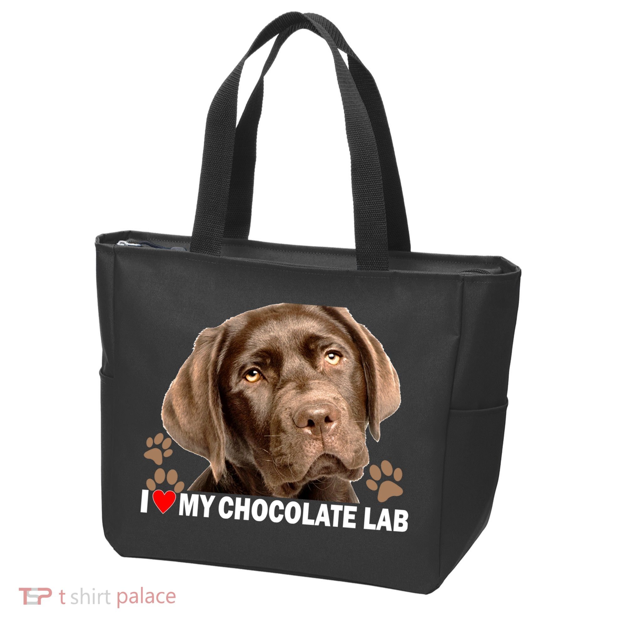 I Love My Chocolate Lab Tote Bag