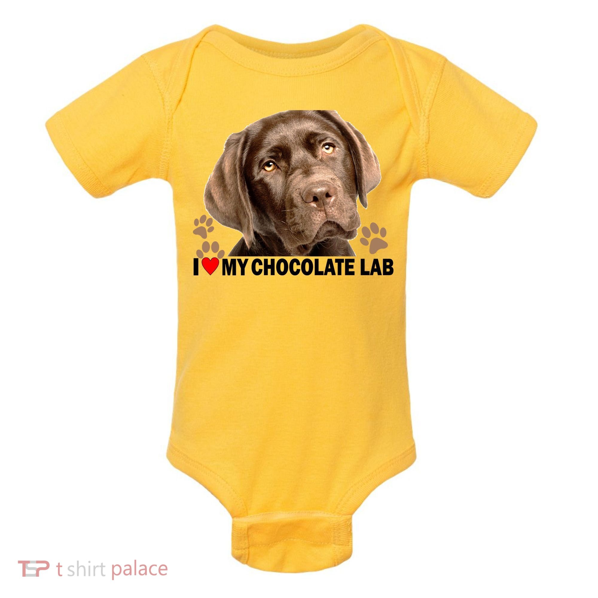 I Love My Chocolate Lab Baby Bodysuit