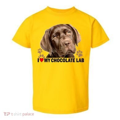 I Love My Chocolate Lab Toddler T-Shirt