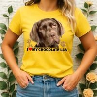 I Love My Chocolate Lab Women's T-Shirt thumb 2