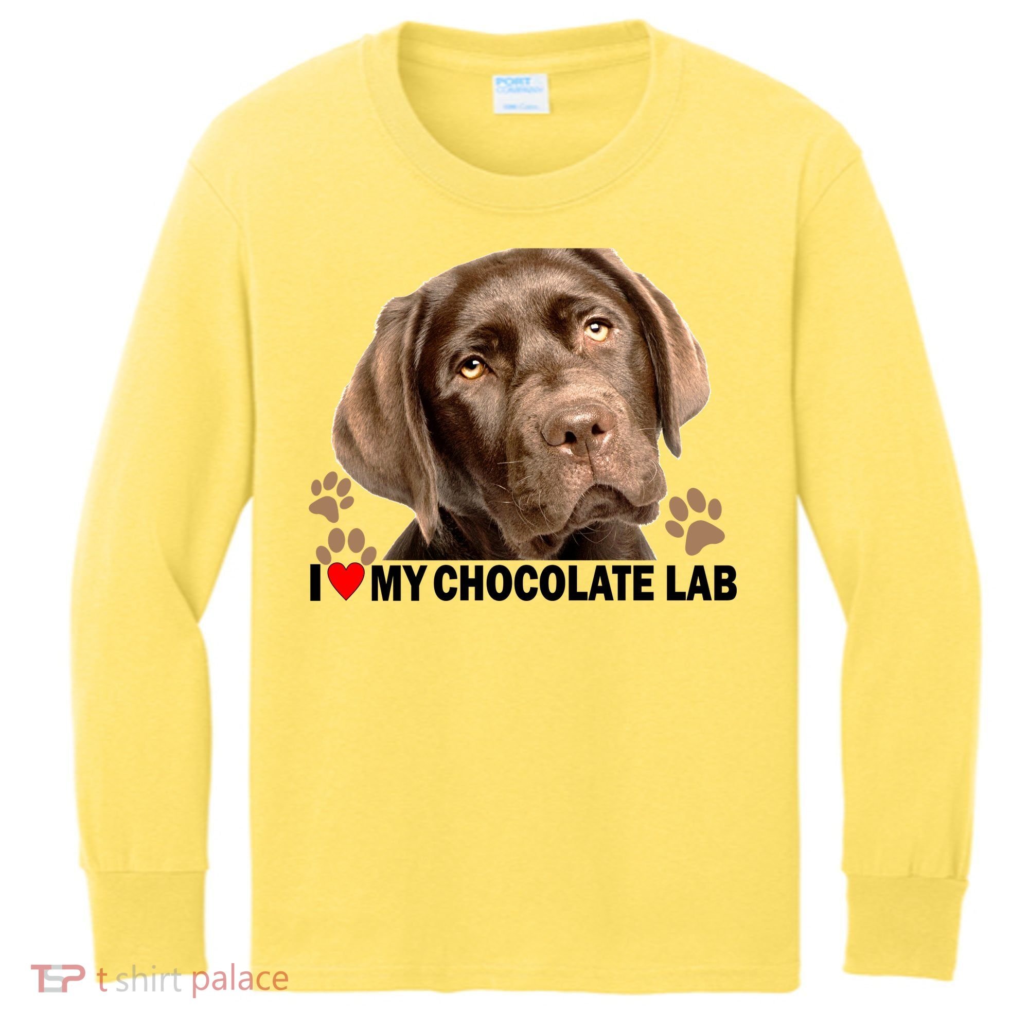 I Love My Chocolate Lab Kids Long Sleeve Shirt