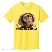 I Love My Chocolate Lab Kids T-Shirt thumb 0