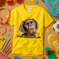 I Love My Chocolate Lab Kids T-Shirt thumb 3