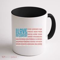 I Love My Country USA State Flag Coffee Mug thumb 1