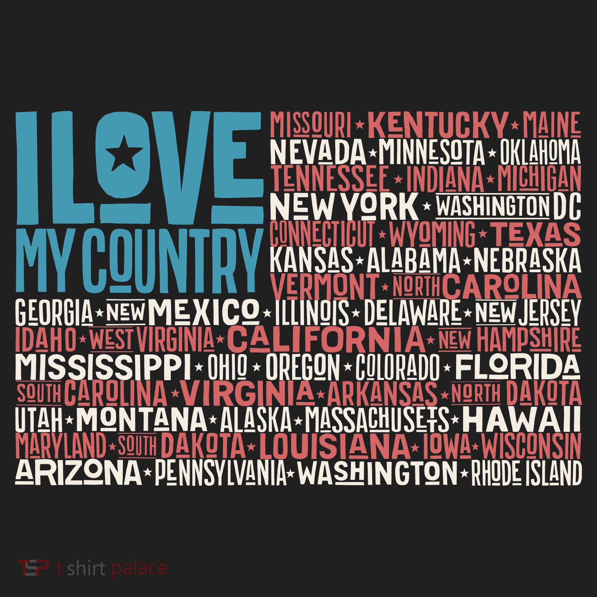 I Love My Country USA State Flag Tumbler