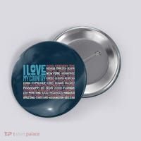 I Love My Country USA State Flag Button thumb 0