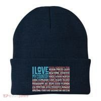 I Love My Country USA State Flag Beanie thumb 0