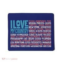 I Love My Country USA State Flag Mousepad thumb 0