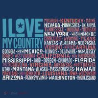 I Love My Country USA State Flag Mousepad thumb 1
