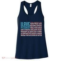 I Love My Country USA State Flag Women's Tank Top thumb 0