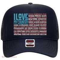 I Love My Country USA State Flag Hat thumb 0