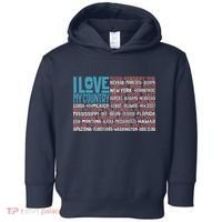 I Love My Country USA State Flag Toddler Hoodie thumb 0