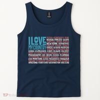 I Love My Country USA State Flag Tank Top thumb 2
