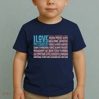 I Love My Country USA State Flag Toddler T-Shirt thumb 2