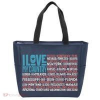 I Love My Country USA State Flag Tote Bag thumb 0