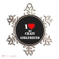 I Love My Crazy Girlfriend Ornament thumb 0