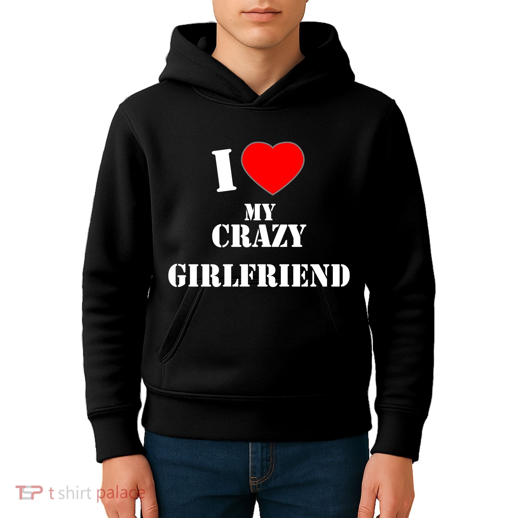 I Love My Crazy Girlfriend Kids Hoodie