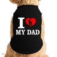 I Love My Dad Heart Doggie Tank thumb 0
