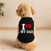 I Love My Dad Heart Doggie Tank thumb 2