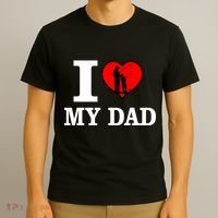 I Love My Dad Heart T-Shirt thumb 3