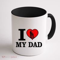 I Love My Dad Heart Coffee Mug thumb 1