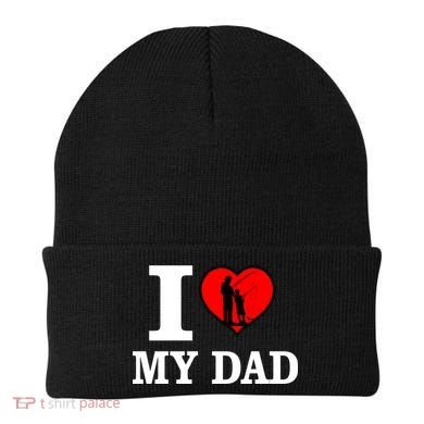 I Love My Dad Heart Beanie