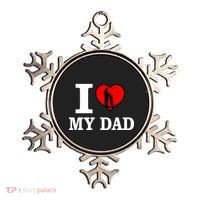 I Love My Dad Heart Ornament thumb 0