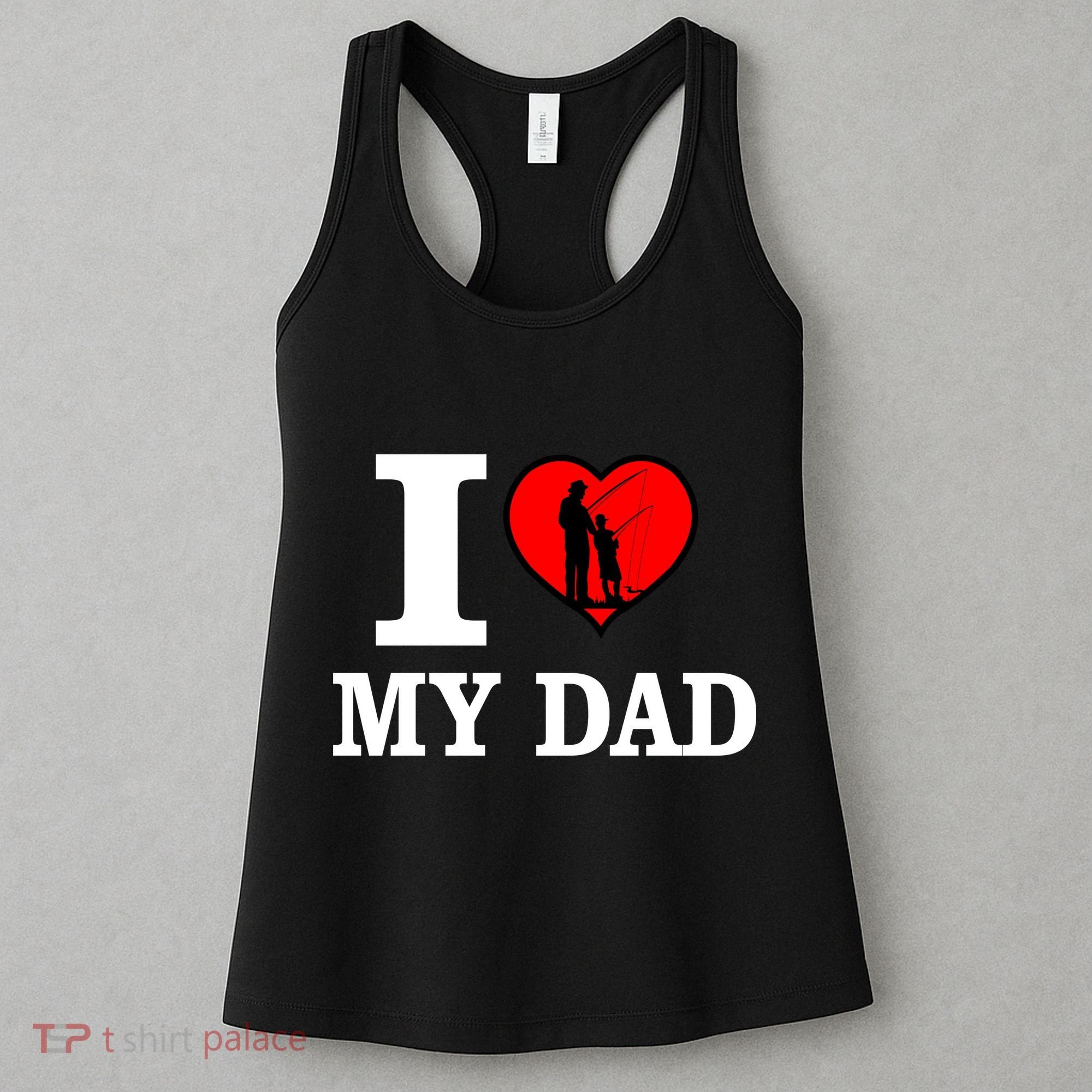 I Love My Dad Heart Women's Tank Top