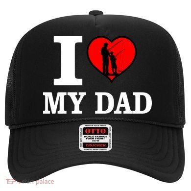 I Love My Dad Heart Hat