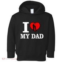 I Love My Dad Heart Toddler Hoodie thumb 0