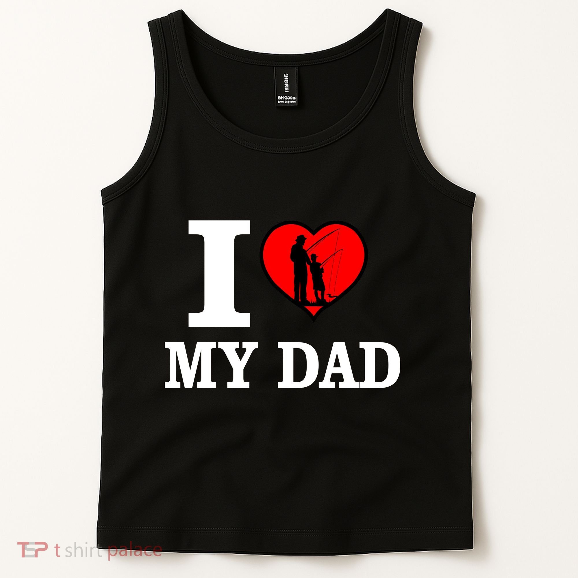 I Love My Dad Heart Tank Top
