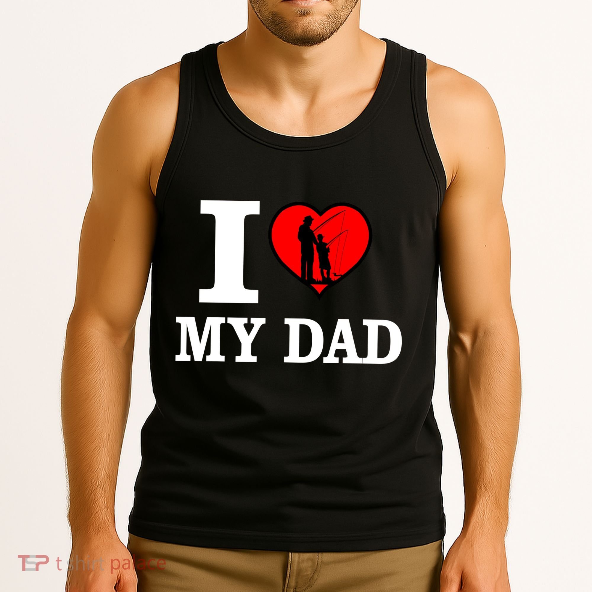 I Love My Dad Heart Tank Top