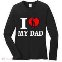 I Love My Dad Heart Women's Long Sleeve Shirt thumb 0