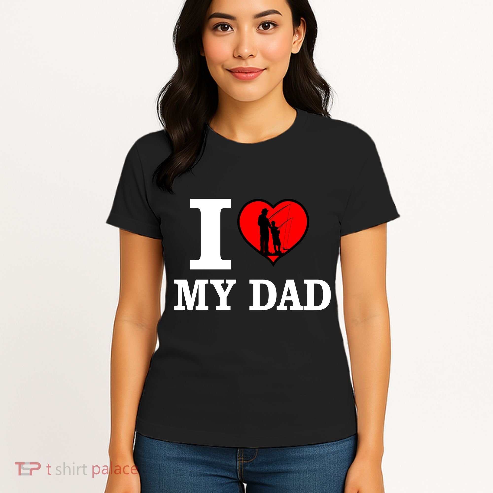 I Love My Dad Heart Women's T-Shirt
