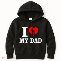 I Love My Dad Heart Kids Hoodie thumb 0