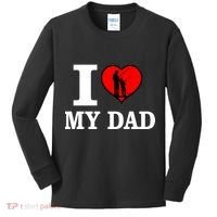 I Love My Dad Heart Kids Long Sleeve Shirt thumb 0