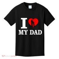 I Love My Dad Heart Kids T-Shirt thumb 0