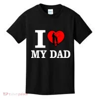 I Love My Dad Heart Kids T-Shirt thumb 0