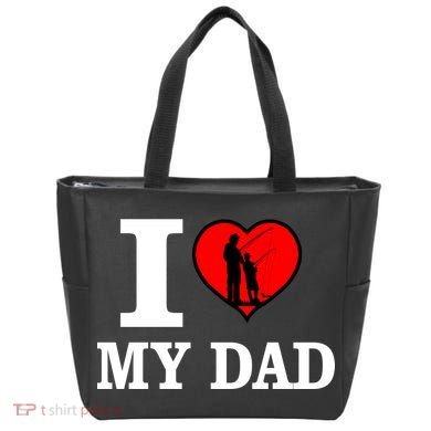 I Love My Dad Heart Tote Bag