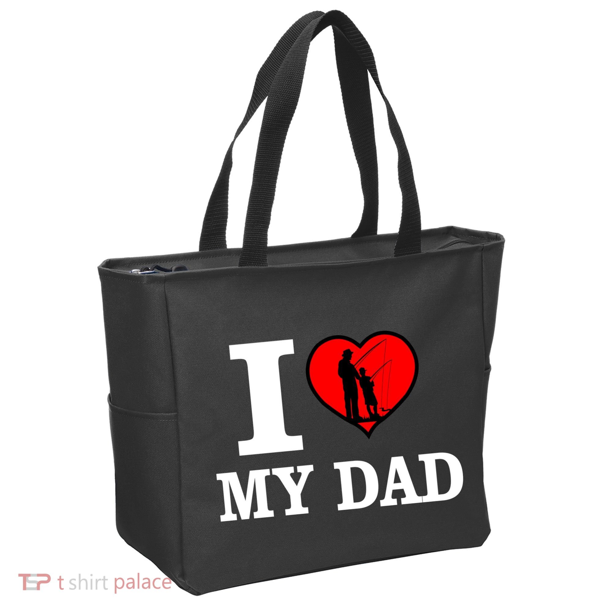 I Love My Dad Heart Tote Bag