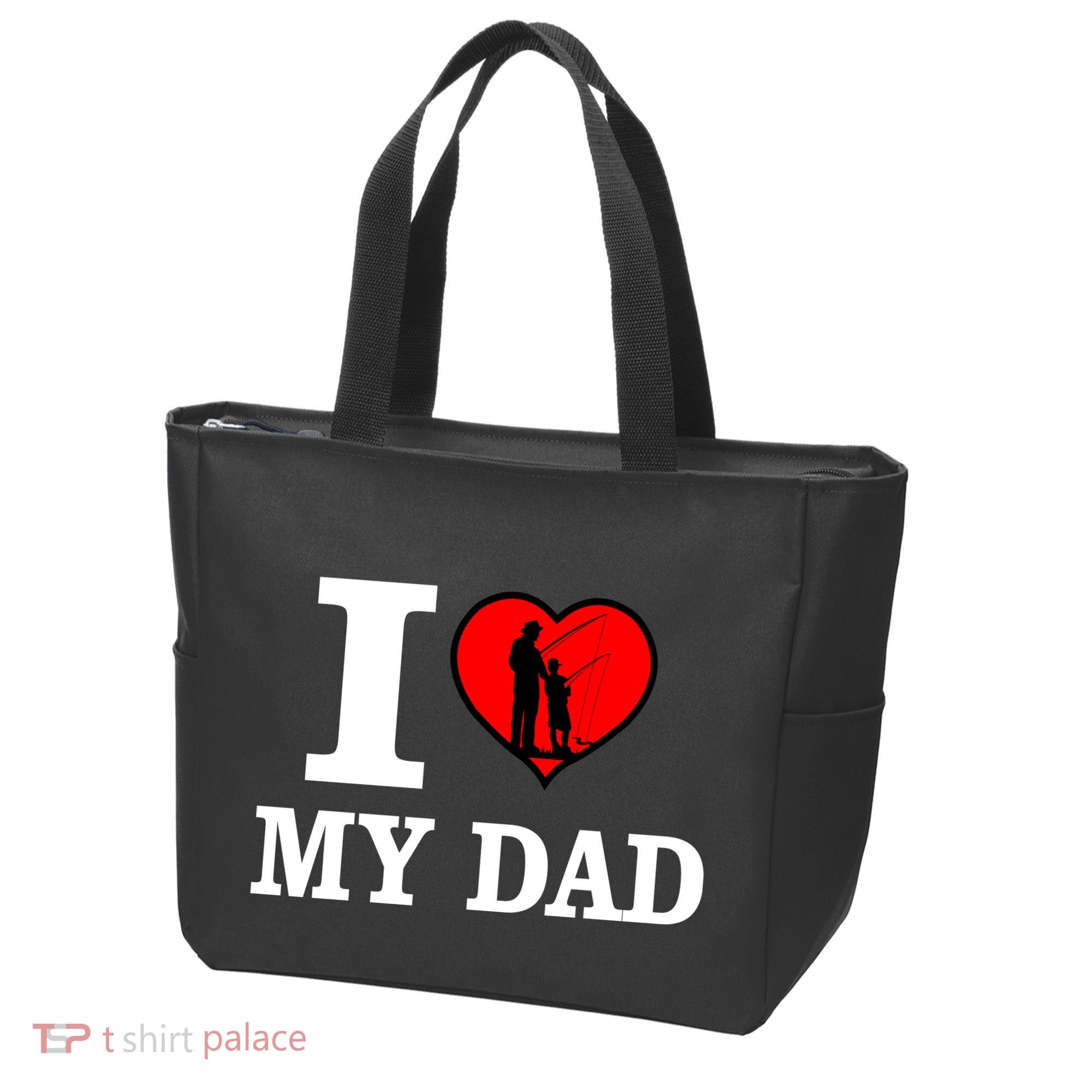 I Love My Dad Heart Tote Bag