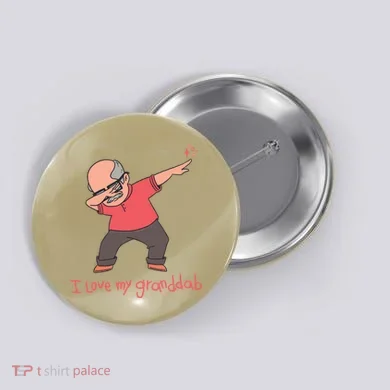 I Love My Granddab Button