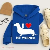 I Love My Wiener Hoodie thumb 4