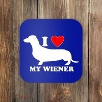 I Love My Wiener Coaster thumb 0