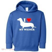 I Love My Wiener Toddler Hoodie thumb 0