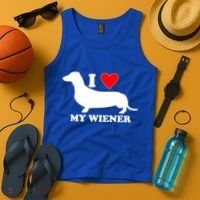I Love My Wiener Tank Top thumb 4