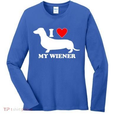 I Love My Wiener Women's Long Sleeve Shirt