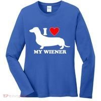 I Love My Wiener Women's Long Sleeve Shirt thumb 0